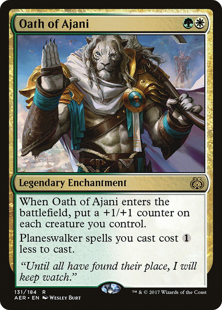 Oath of Ajani (AER-131) [Aether Revolt] Foil MTG Single Wizards of the Coast