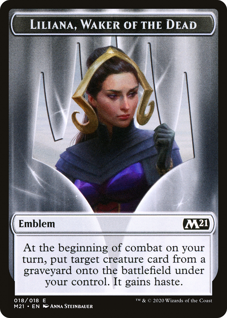 Liliana, Waker of the Dead Emblem (TM21-018) [Tokens] Core Set 2021 Tokens Foil MTG Single Wizards of the Coast