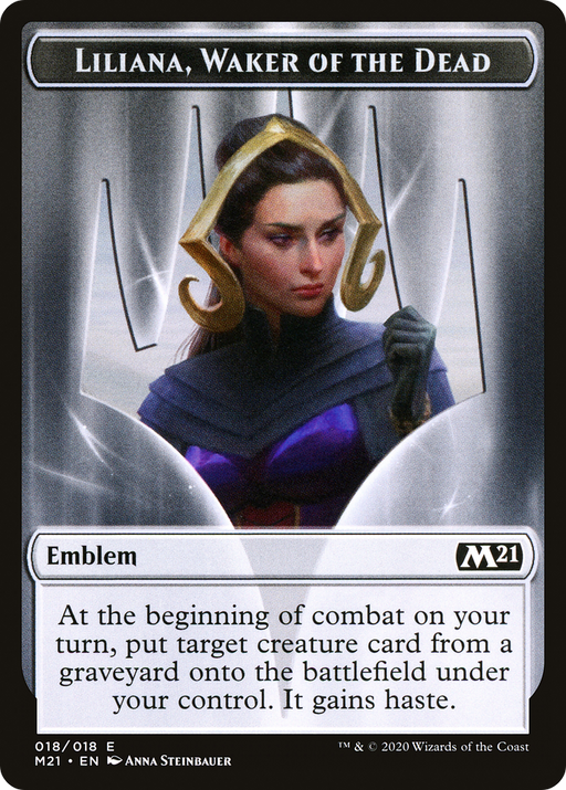 Liliana, Waker of the Dead Emblem (TM21-018) [Tokens] Core Set 2021 Tokens MTG Single Wizards of the Coast