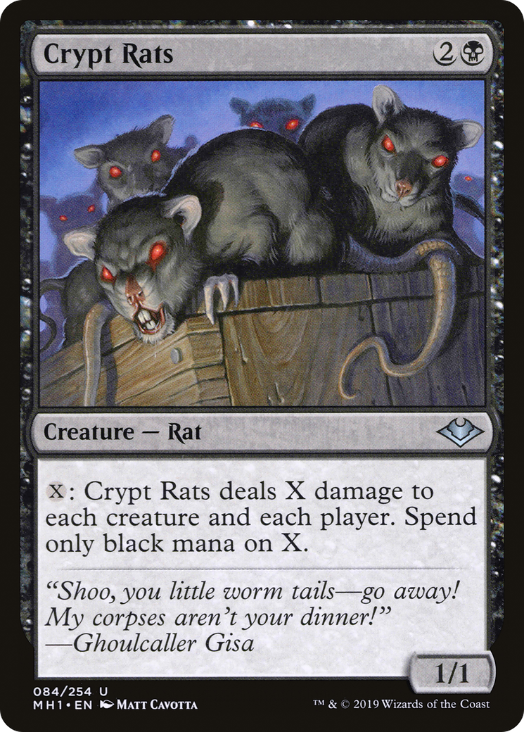 Crypt Rats (MH1-084) [Modern Horizons] Foil MTG Single Wizards of the Coast