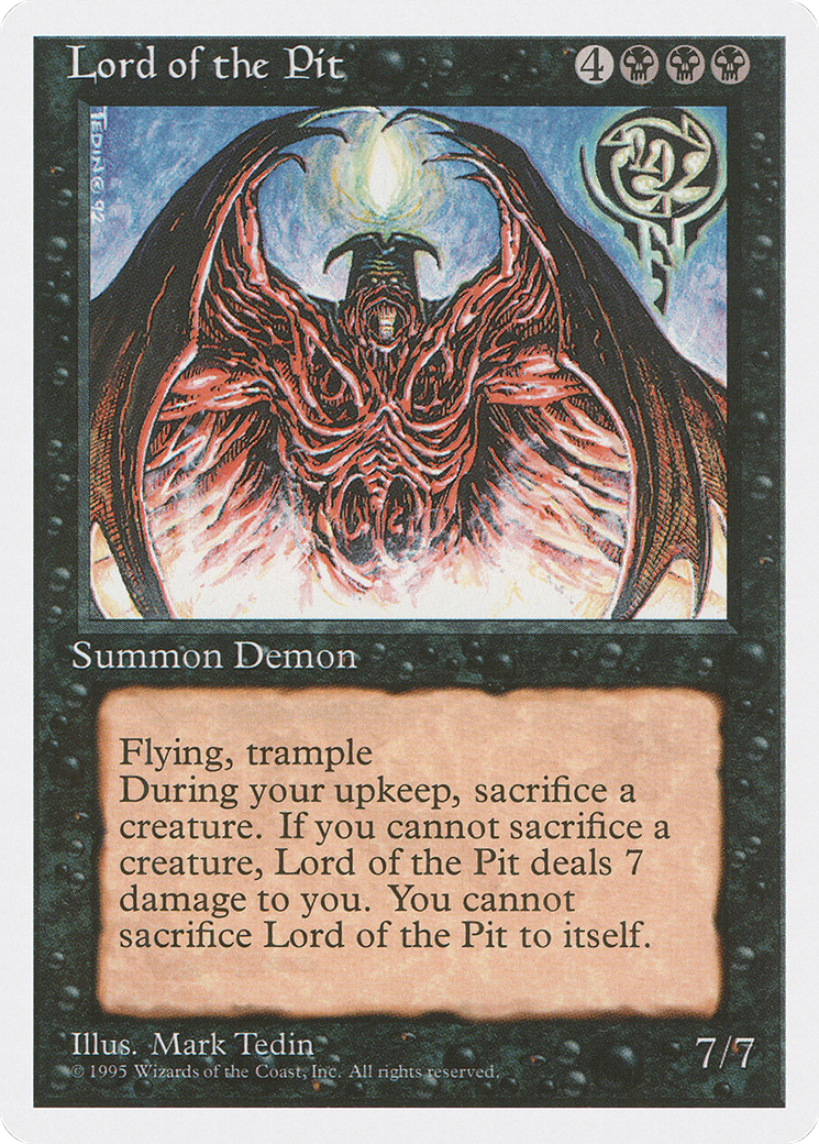 Lord of the Pit (4ED-144) [Fourth Edition] MTG Single Wizards of the Coast