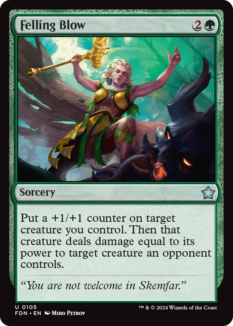 Felling Blow (FDN-105) [Foundations] Foil MTG Single Wizards of the Coast