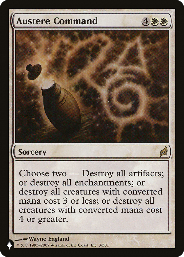 Austere Command (PLST-LRW-3) [Mystery Booster] The List MTG Single Wizards of the Coast
