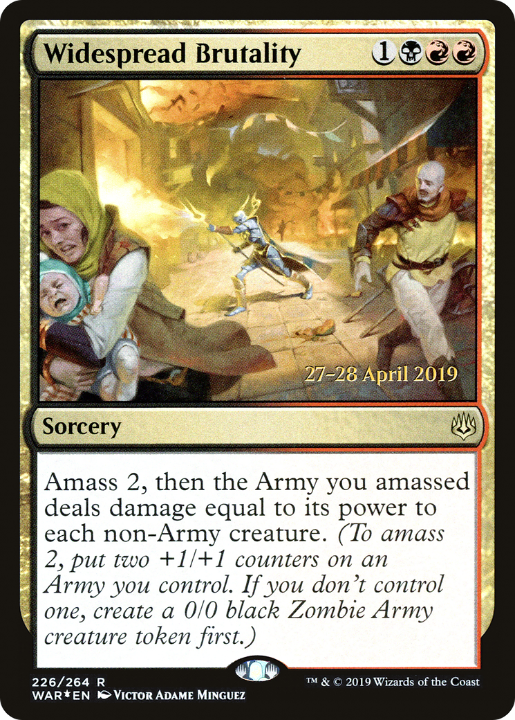 Widespread Brutality (PRE-226) [War of the Spark Promos] Foil MTG Single Wizards of the Coast