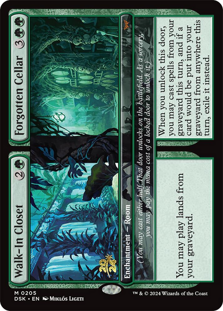 Walk-In Closet // Forgotten Cellar (PRE-205) [Duskmourn: House of Horror Promos] Foil MTG Single Wizards of the Coast