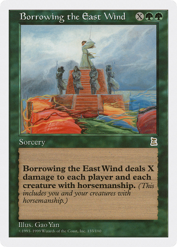 Borrowing the East Wind (PTK-133) [Oldschool] Portal Three Kingdoms MTG Single Wizards of the Coast