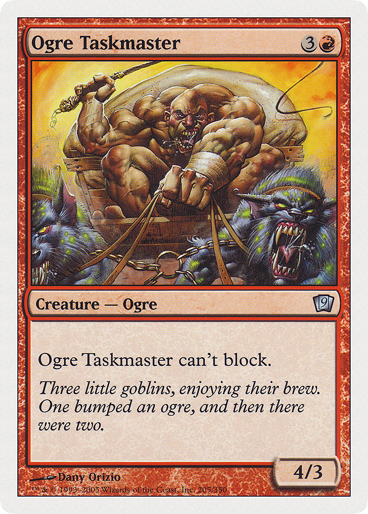 Ogre Taskmaster (9ED-205) [9th Edition] MTG Single Wizards of the Coast