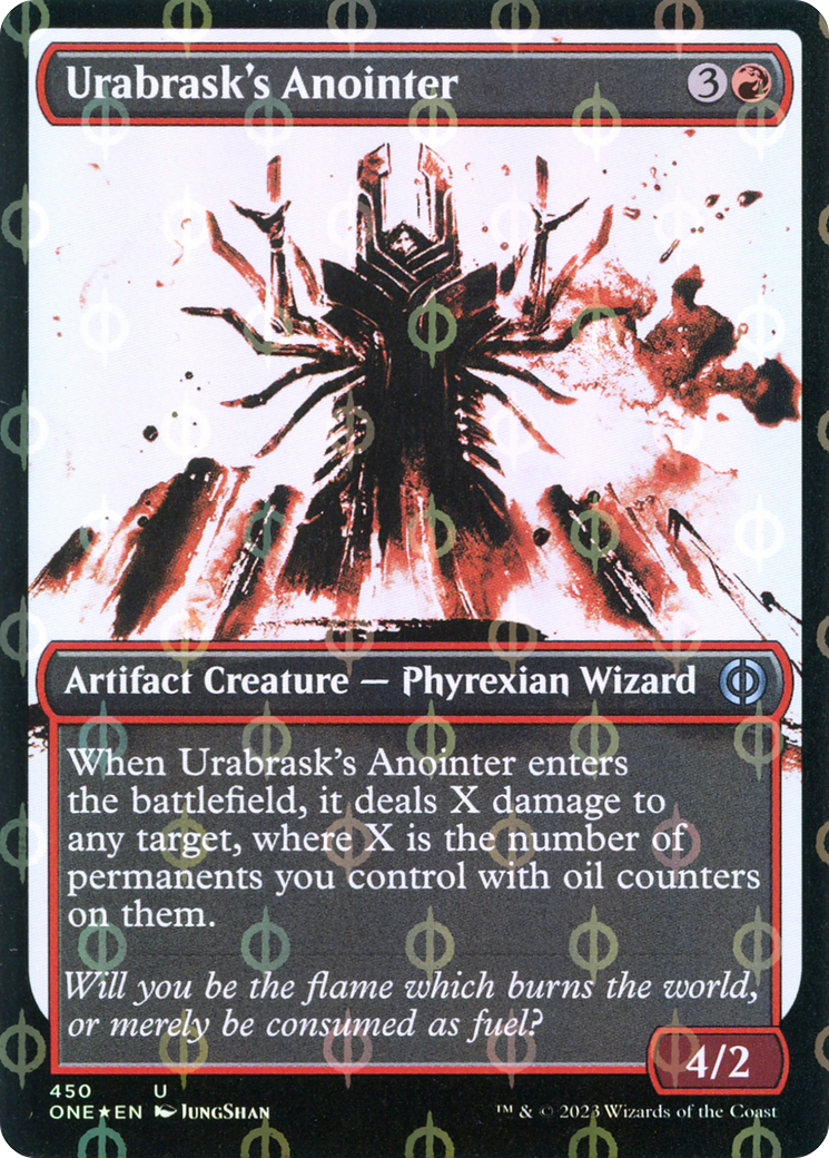 Urabrask's Anointer (Step-and-Compleat Foil) (ONE-450) [Phyrexia: All Will Be One] (Showcase) MTG Single Wizards of the Coast