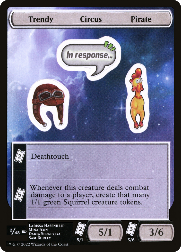 Trendy Circus Pirate (UNF-002) [Tokens] Unfinity Sticker Sheets MTG Single Wizards of the Coast