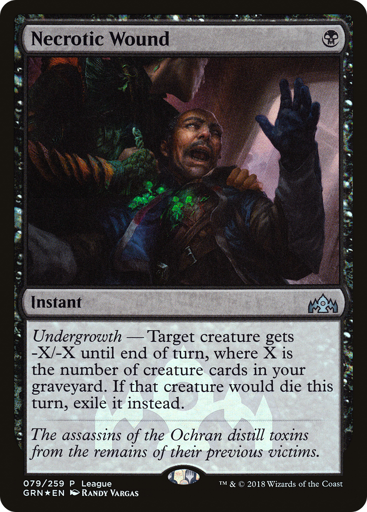 Necrotic Wound (LEP-079) [Guilds of Ravnica Promos] Foil MTG Single Wizards of the Coast