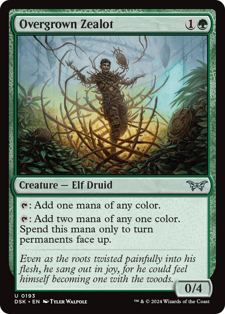 Overgrown Zealot (DSK-193) [Duskmourn: House of Horror] MTG Single Wizards of the Coast