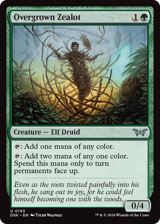 Overgrown Zealot (DSK-193) [Duskmourn: House of Horror] Foil MTG Single Wizards of the Coast