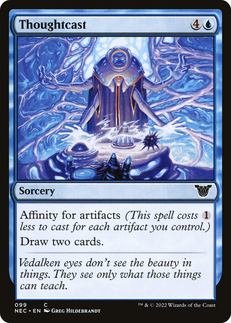Thoughtcast (NEC-099) [Neon Dynasty Commander] MTG Single Wizards of the Coast