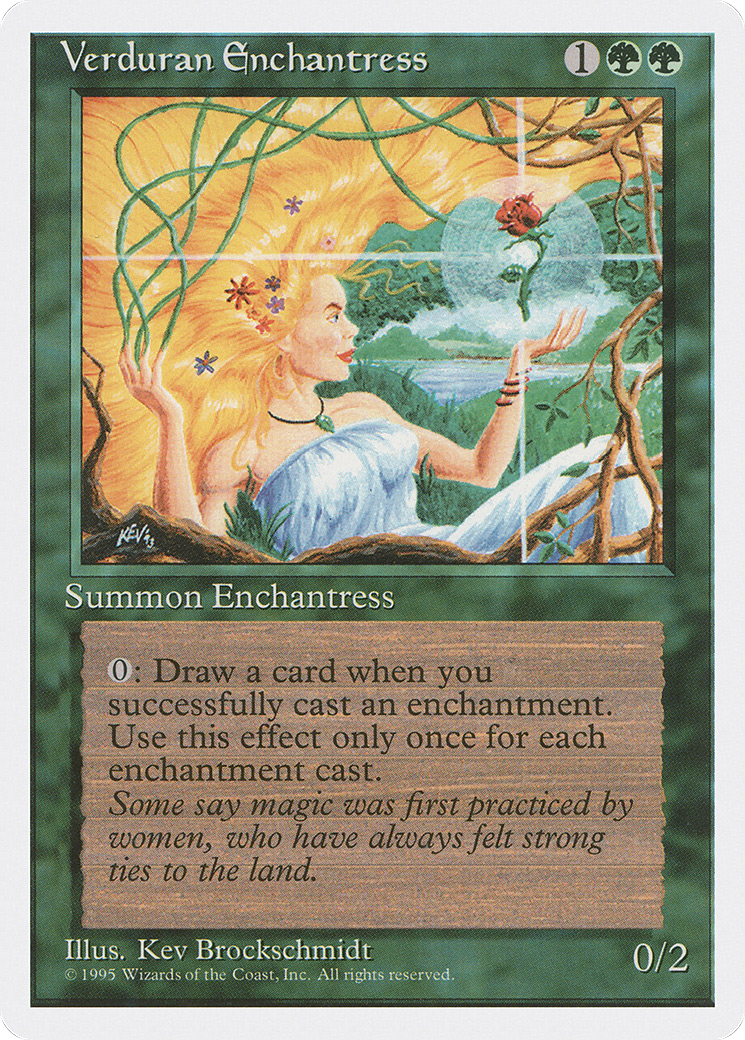 Verduran Enchantress (4ED-281) [Fourth Edition] MTG Single Wizards of the Coast