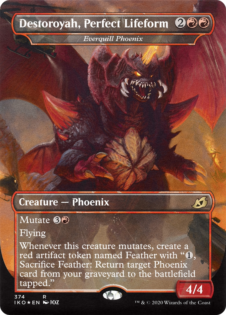 Destoroyah, Perfect Lifeform - Everquill Phoenix (IKO-374) [Ikoria: Lair of Behemoths] (Borderless) MTG Single Wizards of the Coast