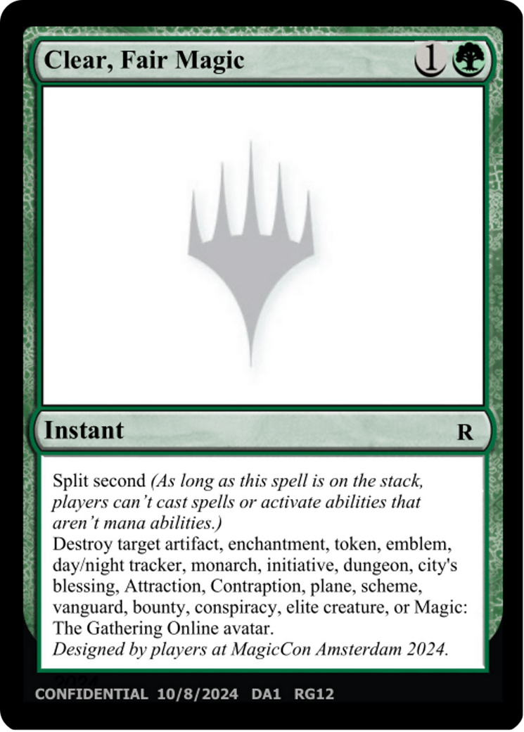 Clear, Fair Magic (UNK-RG12B) [Misc] Unknown Event MTG Single Wizards of the Coast