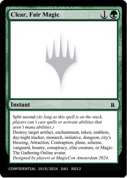 Clear, Fair Magic (UNK-RG12B) [Misc] Unknown Event MTG Single Wizards of the Coast