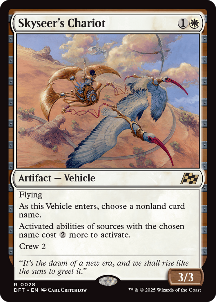 Skyseer's Chariot (DFT-028) [Aetherdrift] Foil MTG Single Wizards of the Coast