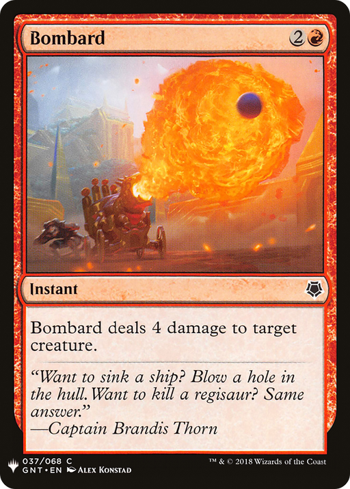 Bombard (LIST-GNT-37) [Mystery Booster] The List MTG Single Wizards of the Coast