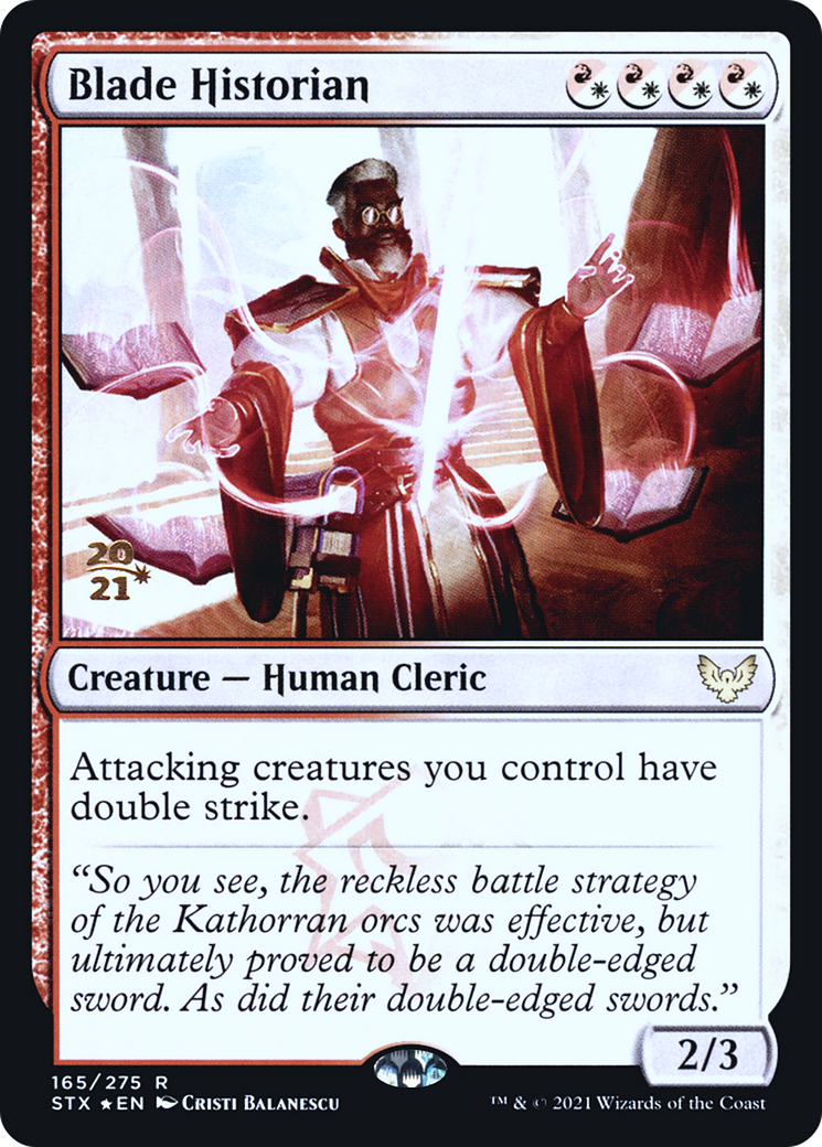 Blade Historian (PRE-165) [Strixhaven: School of Mages Promos] Foil MTG Single Wizards of the Coast
