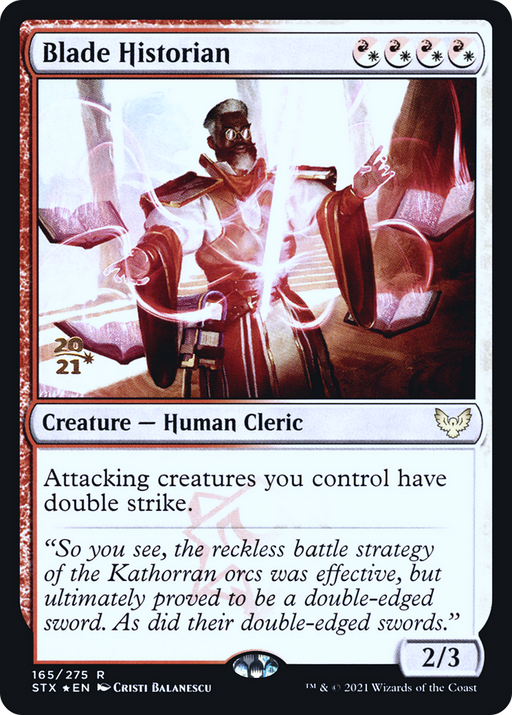 Blade Historian (PRE-165) [Strixhaven: School of Mages Promos] Foil MTG Single Wizards of the Coast