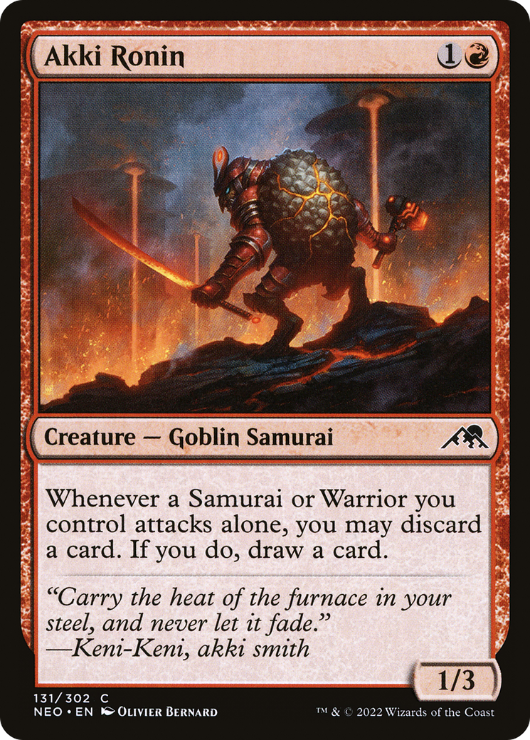 Akki Ronin (NEO-131) [Kamigawa: Neon Dynasty] MTG Single Wizards of the Coast