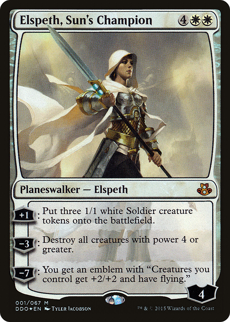 Elspeth, Sun's Champion (DDO-001) [Misc] Duel Decks: Elspeth vs. Kiora Foil MTG Single Wizards of the Coast