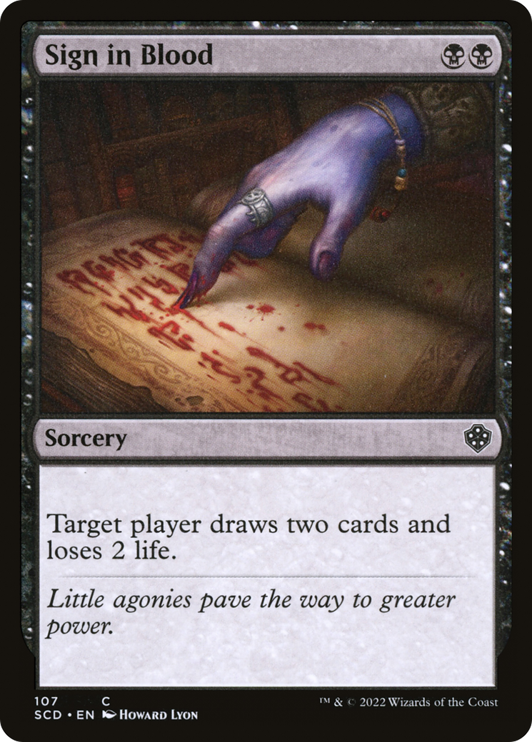 Sign in Blood (SCD-107) [Starter Commander Decks] MTG Single Wizards of the Coast