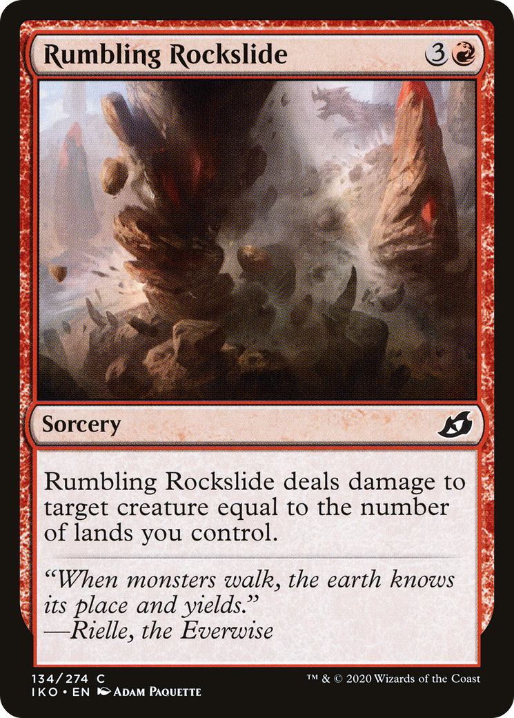 Rumbling Rockslide (IKO-134) [Ikoria: Lair of Behemoths] Foil MTG Single Wizards of the Coast