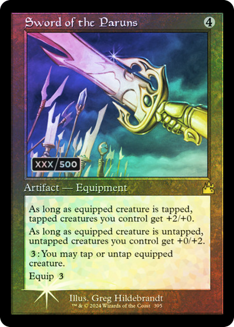 Sword of the Paruns (Serial Numbered) (RVR-395) [Ravnica Remastered] Foil MTG Single Wizards of the Coast