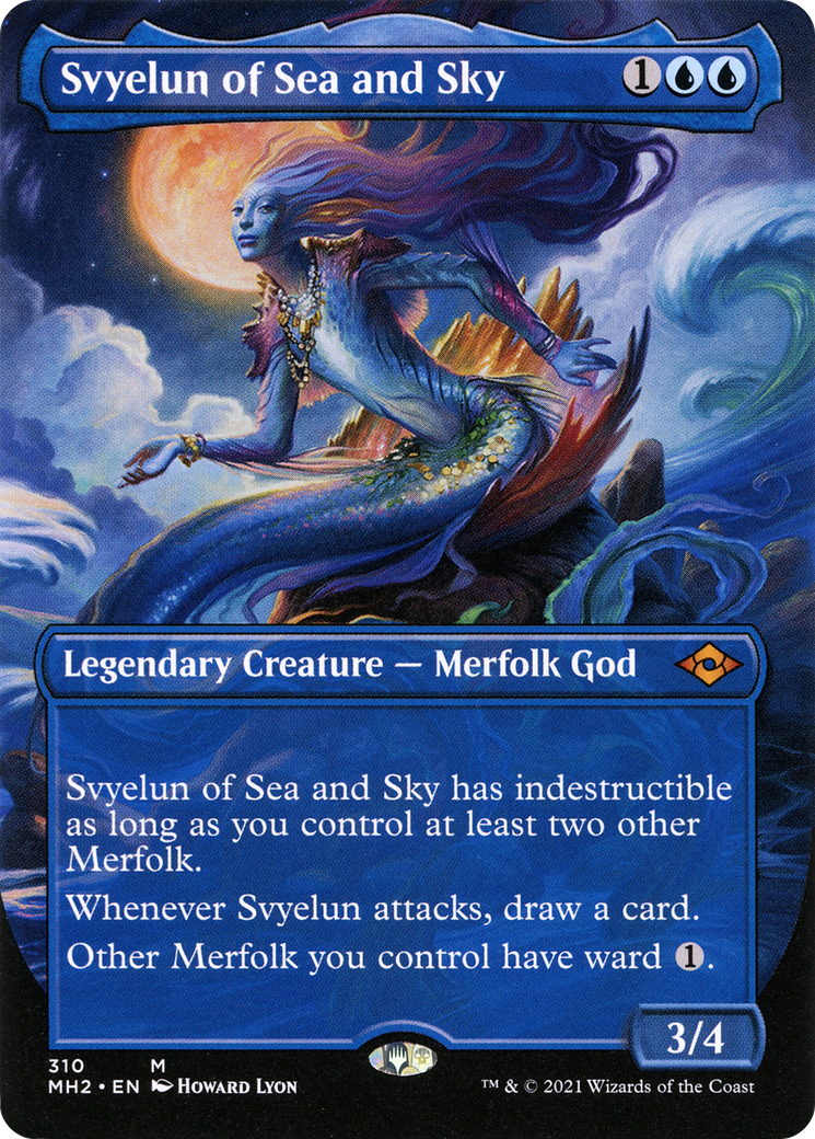 Svyelun of Sea and Sky (MH2-310) [Modern Horizons 2] (Borderless) Foil MTG Single Modern Horizons 2