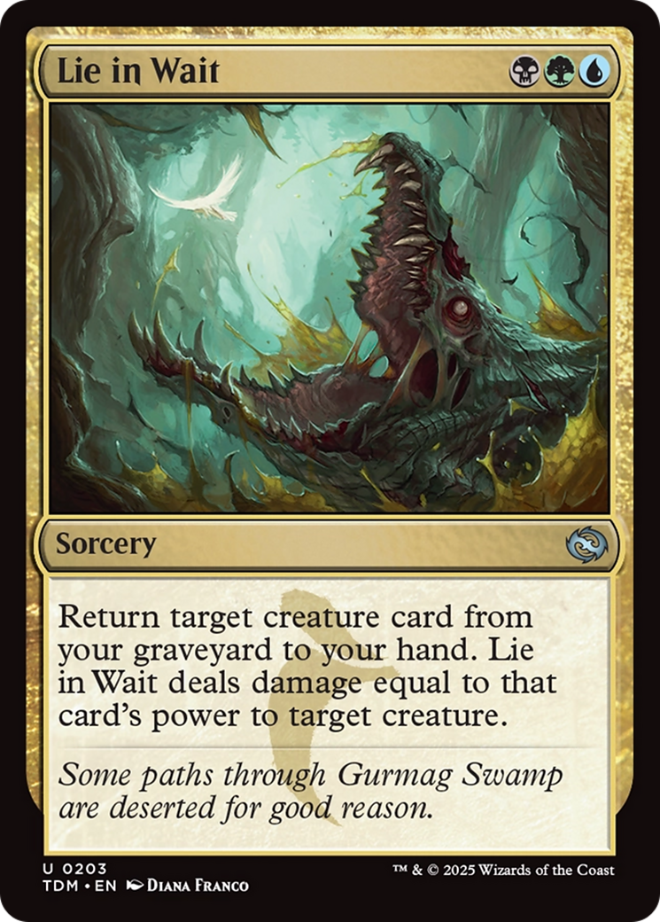 Lie in Wait (TDM-203) [Tarkir: Dragonstorm] Foil MTG Single Wizards of the Coast