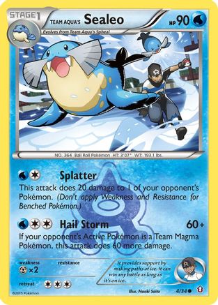 Team Aqua's Sealeo (4/34) Reverse Holofoil [XY: Double Crisis] Pokemon Single Pokémon