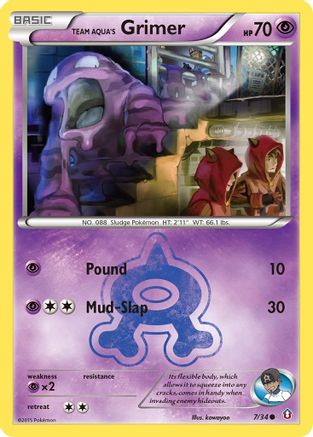 Team Aqua's Grimer (7/34) [Double Crisis] Pokemon Single Pokémon