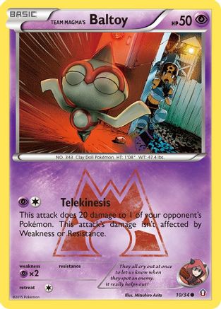Team Magma's Baltoy (10/34) Reverse Holofoil [Double Crisis] Pokemon Single Pokémon