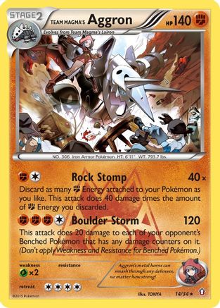 Team Magma's Aggron (14/34) Holofoil [XY: Double Crisis] Pokemon Single Pokémon