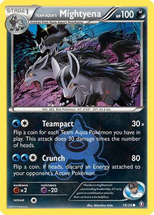 Team Aqua's Mightyena (18/34) [XY: Double Crisis] Pokemon Single Pokémon