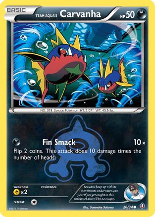 Team Aqua's Carvanha (20/34) [XY: Double Crisis] Pokemon Single Pokémon
