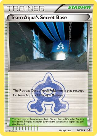 Team Aqua's Secret Base (28/34) Reverse Holofoil [XY: Double Crisis] Pokemon Single Pokémon