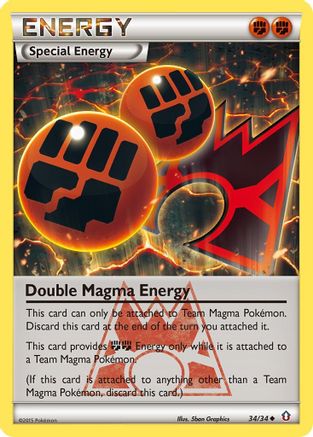 Double Magma Energy (34/34) Reverse Holofoil [XY: Double Crisis] Pokemon Single Pokémon