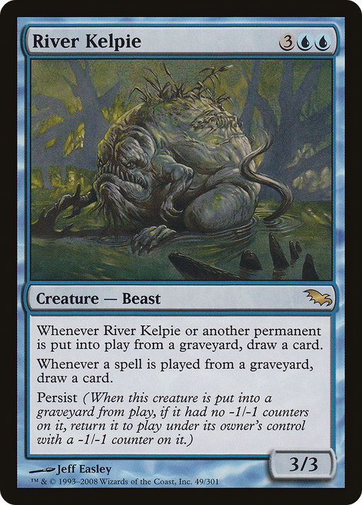 River Kelpie (SHM-049) [Shadowmoor] MTG Single Wizards of the Coast