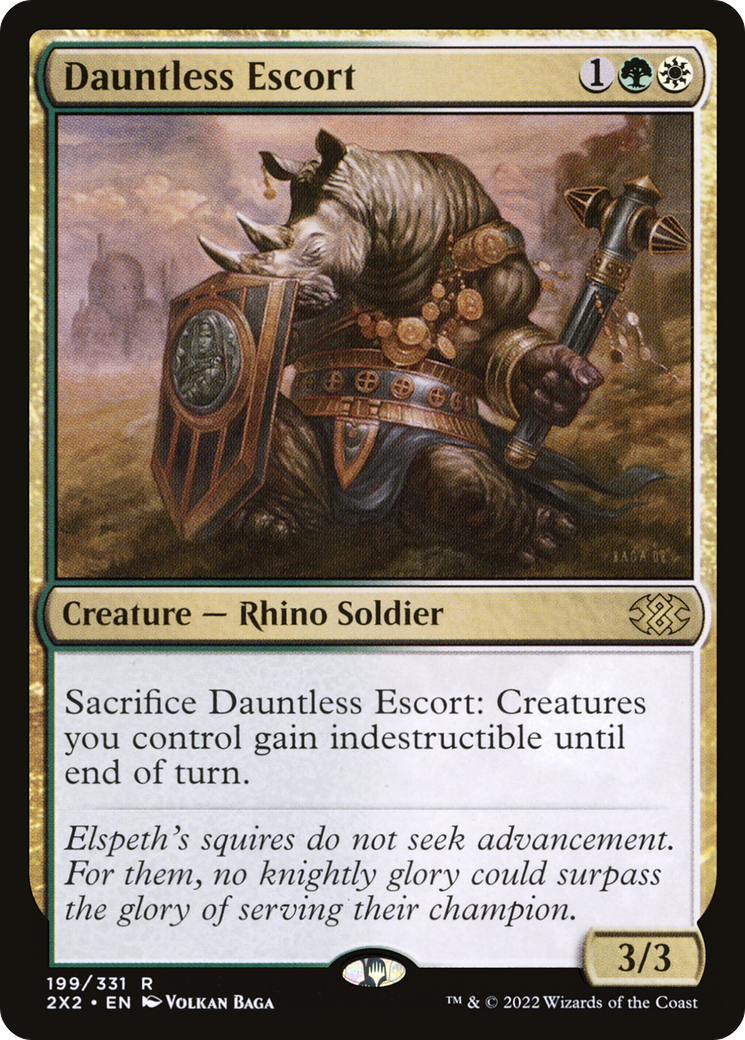 Dauntless Escort (2X2-199) [Double Masters 2022] Foil MTG Single Wizards of the Coast