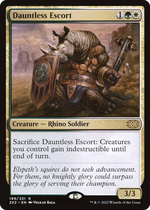 Dauntless Escort (2X2-199) [Double Masters 2022] Foil MTG Single Wizards of the Coast