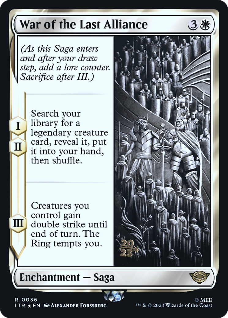 War of the Last Alliance (PRE-036) [Tales of Middle-earth Promos] Foil MTG Single Wizards of the Coast