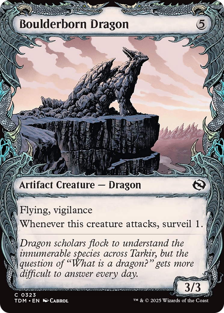Boulderborn Dragon (TDM-323) [Tarkir: Dragonstorm] (Showcase) MTG Single Wizards of the Coast