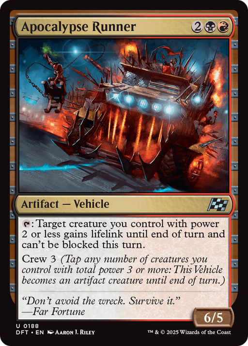 Apocalypse Runner (DFT-188) [Aetherdrift] Foil MTG Single Wizards of the Coast