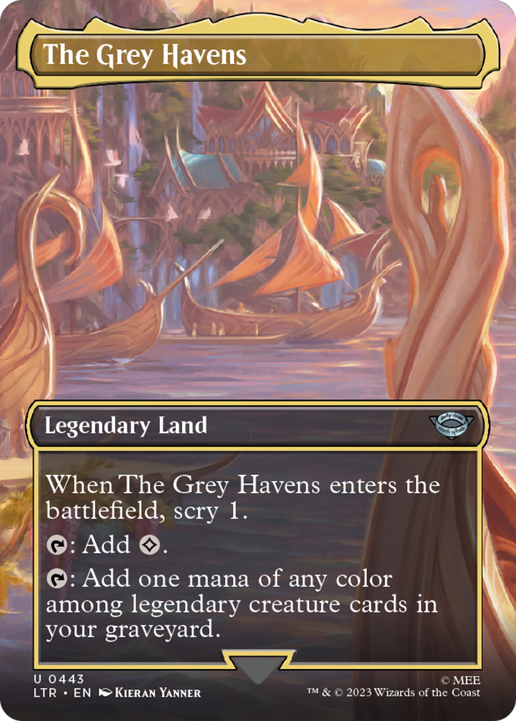 The Grey Havens (LTR-443) [The Lord of the Rings: Tales of Middle-earth] (Borderless) Foil MTG Single Wizards of the Coast