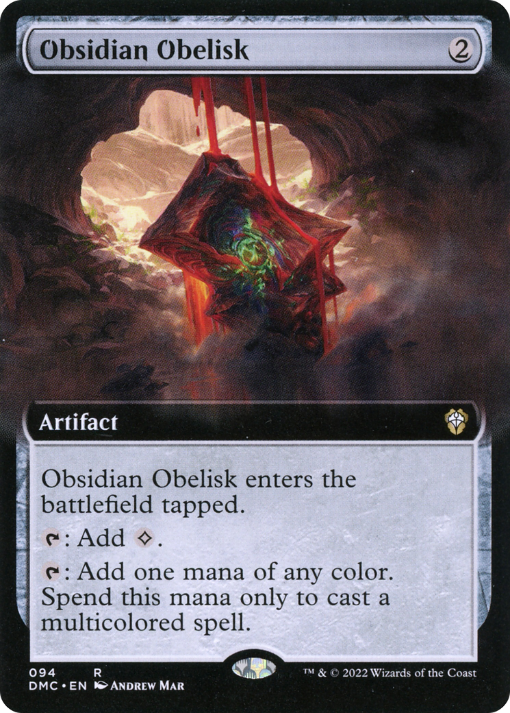 Obsidian Obelisk (DMC-094) [Dominaria United Commander] (Extended Art) MTG Single Wizards of the Coast