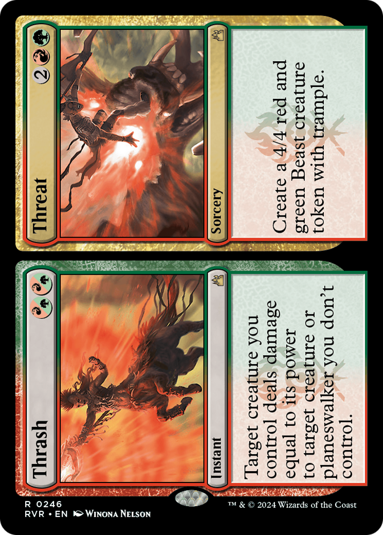 Thrash // Threat (RVR-246) [Ravnica Remastered] Foil MTG Single Wizards of the Coast