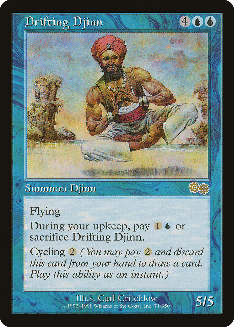 Drifting Djinn (USG-071) [Urza's Saga] MTG Single Wizards of the Coast
